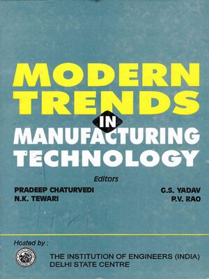 cover image of Modern Trends in Manufacturing Technology